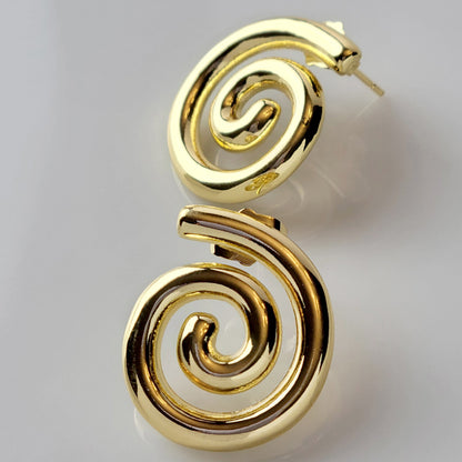 These Medium Gold Spiral Stud Earrings are crafted with highest quality hypoallergenic stainless steel, ensuring they are both tarnish-proof and sustainable. With low maintenance and a lightweight design, these earrings are perfect for everyday wear.