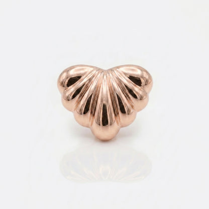 Medium Rose Gold Maré Heart Stud Earrings premium stainless steel hypoallergenic, waterproof, tarnish-proof, and lightweight