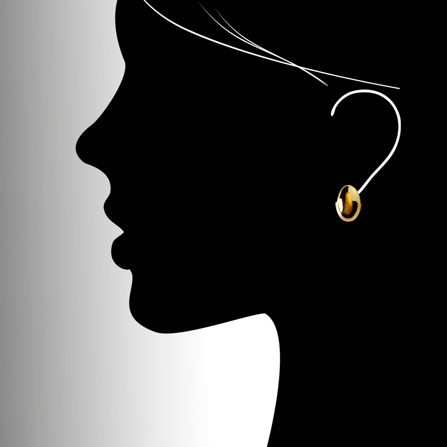 Crafted from high quality, hypoallergenic stainless steel, these oval hoop earrings are both sustainable and low maintenance. Say goodbye to tarnishing and enjoy their lightweight design for all-day wear.