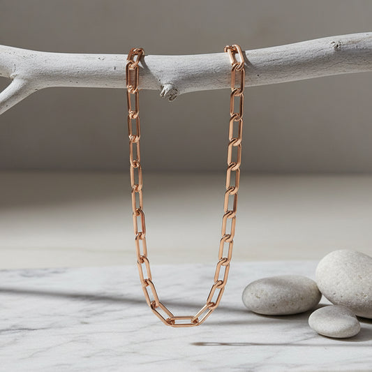 Rose Gold Chunky Chain Necklace