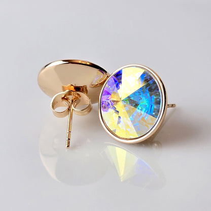 Expertly crafted using hypoallergenic, sustainable stainless steel, these Rose Gold Yellow Sparkle Stud Earrings offer superior quality. With water and sweat-resistant properties, these lightweight earrings are low maintenance and tarnish-proof. Perfect for all-day wear without irritation.