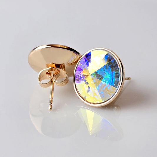 Expertly crafted using hypoallergenic, sustainable stainless steel, these Rose Gold Yellow Sparkle Stud Earrings offer superior quality. With water and sweat-resistant properties, these lightweight earrings are low maintenance and tarnish-proof. Perfect for all-day wear without irritation.